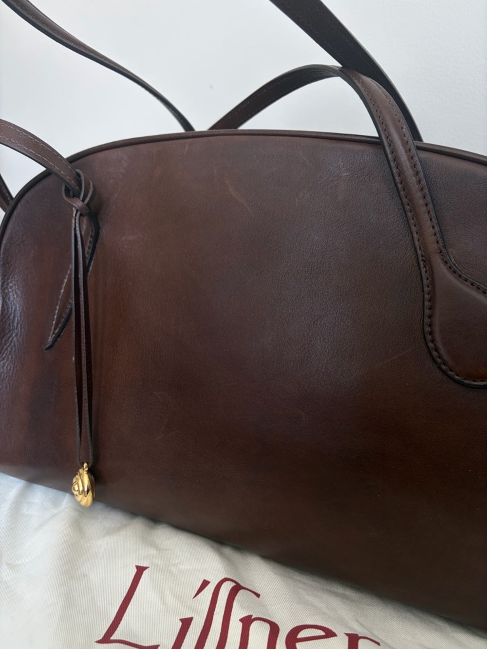 Liffner Bowling Bag in Dark Brown - Picture 3 of 14